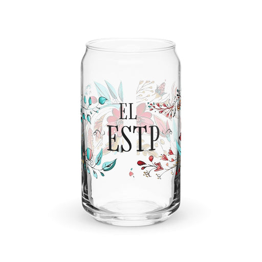 El Estp Exclusive Art Piece Can-Shaped Glass Home Office Work Mexican Spanish Pride Gift Cup One-Of-A-Kind Calligraphy Glass | E11 Mexicada 16 oz