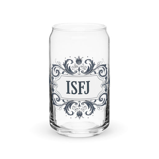 El Isfj Exclusive Art Piece Can-Shaped Glass Home Office Work Mexican Spanish Pride Gift Cup One-Of-A-Kind Calligraphy Glass | E6 Mexicada 16 oz