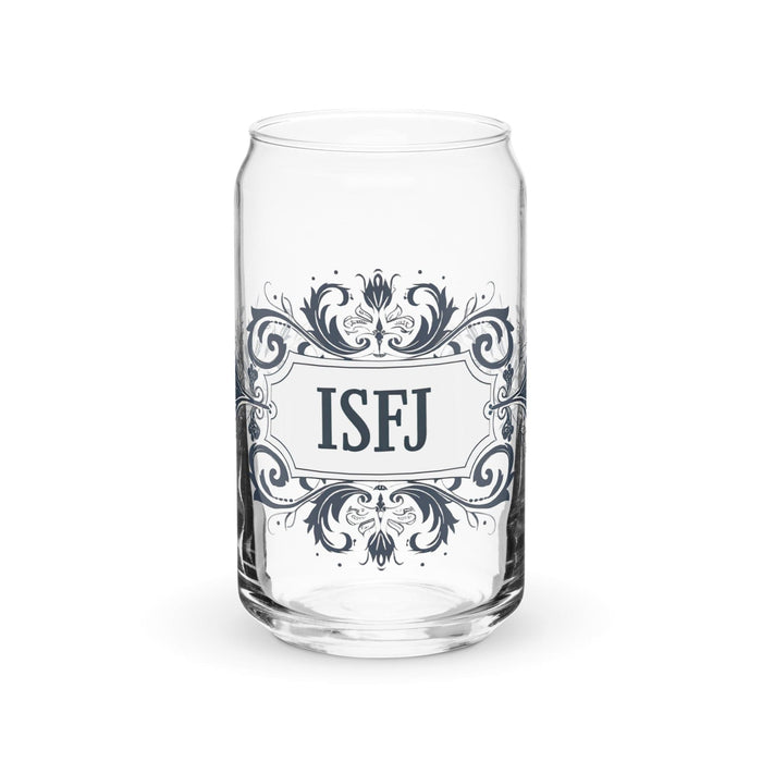 El Isfj Exclusive Art Piece Can-Shaped Glass Home Office Work Mexican Spanish Pride Gift Cup One-Of-A-Kind Calligraphy Glass | E6 Mexicada 16 oz