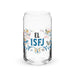 El Isfj Exclusive Art Piece Can-Shaped Glass Home Office Work Mexican Spanish Pride Gift Cup One-Of-A-Kind Calligraphy Glass | E20 Mexicada 16 oz