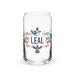 El Leal Exclusive Art Piece Can-Shaped Glass Home Office Work Mexican Spanish Pride Gift Cup One-Of-A-Kind Calligraphy Glass | E11 Mexicada 16 oz