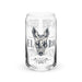 El Lobo Exclusive Art Piece Can-Shaped Glass Home Office Work Mexican Spanish Pride Gift Cup One-Of-A-Kind Calligraphy Glass | E8 Mexicada 16 oz