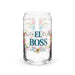 El Boss Exclusive Art Piece Can-Shaped Glass Home Office Work Mexican Spanish Pride Gift Cup One-Of-A-Kind Calligraphy Glass | E15 Mexicada 16 oz