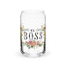 El Boss Exclusive Art Piece Can-Shaped Glass Home Office Work Mexican Spanish Pride Gift Cup One-Of-A-Kind Calligraphy Glass | E23 Mexicada 16 oz