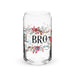 El Bro Exclusive Art Piece Can-Shaped Glass Home Office Work Mexican Spanish Pride Gift Cup One-Of-A-Kind Calligraphy Glass | E12 Mexicada 16 oz