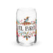 El Bro Exclusive Art Piece Can-Shaped Glass Home Office Work Mexican Spanish Pride Gift Cup One-Of-A-Kind Calligraphy Glass | E13 Mexicada 16 oz