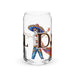 El Dj Exclusive Art Piece Can-Shaped Glass Home Office Work Mexican Spanish Pride Gift Cup One-Of-A-Kind Calligraphy Glass | E7 Mexicada 16 oz