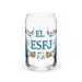 El Esfj Exclusive Art Piece Can-Shaped Glass Home Office Work Mexican Spanish Pride Gift Cup One-Of-A-Kind Calligraphy Glass | E13 Mexicada 16 oz