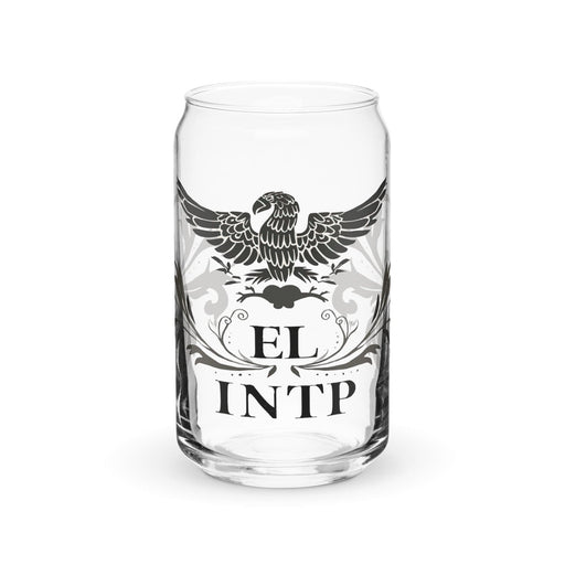 El Intp Exclusive Art Piece Can-Shaped Glass Home Office Work Mexican Spanish Pride Gift Cup One-Of-A-Kind Calligraphy Glass | E4 Mexicada 16 oz