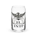 El Intp Exclusive Art Piece Can-Shaped Glass Home Office Work Mexican Spanish Pride Gift Cup One-Of-A-Kind Calligraphy Glass | E4 Mexicada 16 oz