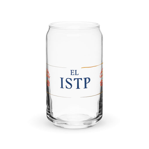 El Istp Exclusive Art Piece Can-Shaped Glass Home Office Work Mexican Spanish Pride Gift Cup One-Of-A-Kind Calligraphy Glass | E1 Mexicada 16 oz