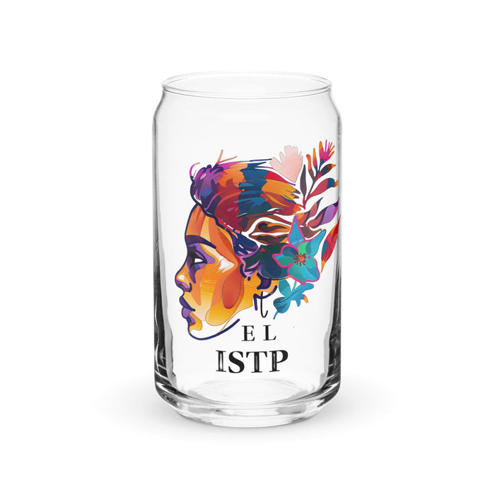 El Istp Exclusive Art Piece Can-Shaped Glass Home Office Work Mexican Spanish Pride Gift Cup One-Of-A-Kind Calligraphy Glass | E9 Mexicada 16 oz