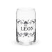 El León Exclusive Art Piece Can-Shaped Glass Home Office Work Mexican Spanish Pride Gift Cup One-Of-A-Kind Calligraphy Glass | E3 Mexicada 16 oz