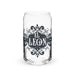 El León Exclusive Art Piece Can-Shaped Glass Home Office Work Mexican Spanish Pride Gift Cup One-Of-A-Kind Calligraphy Glass | E11 Mexicada 16 oz