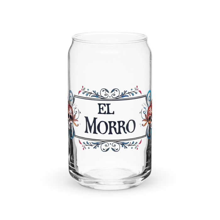 El Morro Exclusive Art Piece Can-Shaped Glass Home Office Work Mexican Spanish Pride Gift Cup One-Of-A-Kind Calligraphy Glass | E3 Mexicada 16 oz