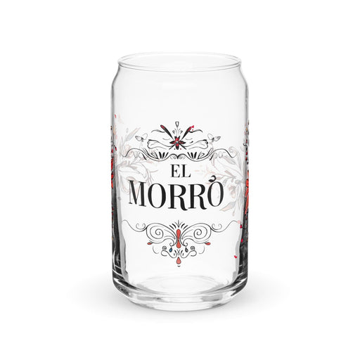 El Morro Exclusive Art Piece Can-Shaped Glass Home Office Work Mexican Spanish Pride Gift Cup One-Of-A-Kind Calligraphy Glass | E7 Mexicada 16 oz