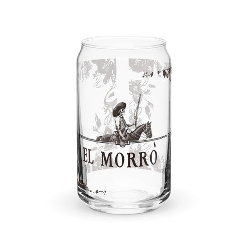 El Morro Exclusive Art Piece Can-Shaped Glass Home Office Work Mexican Spanish Pride Gift Cup One-Of-A-Kind Calligraphy Glass | E14 Mexicada 16 oz