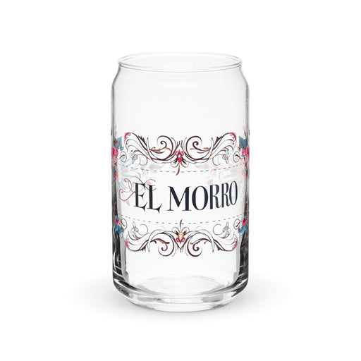 El Morro Exclusive Art Piece Can-Shaped Glass Home Office Work Mexican Spanish Pride Gift Cup One-Of-A-Kind Calligraphy Glass | E16 Mexicada 16 oz