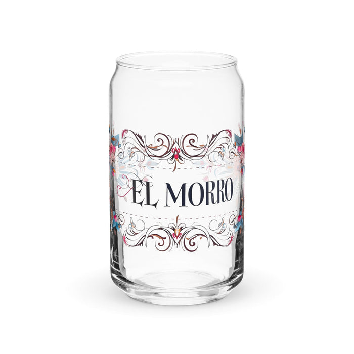 El Morro Exclusive Art Piece Can-Shaped Glass Home Office Work Mexican Spanish Pride Gift Cup One-Of-A-Kind Calligraphy Glass | E16 Mexicada 16 oz