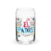 El Padre Exclusive Art Piece Can-Shaped Glass Home Office Work Mexican Spanish Pride Gift Cup One-Of-A-Kind Calligraphy Glass | E2 Mexicada 16 oz