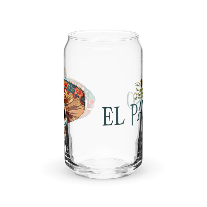 El Payaso Exclusive Art Piece Can-Shaped Glass Home Office Work Mexican Spanish Pride Gift Cup One-Of-A-Kind Calligraphy Glass | E4 Mexicada 16 oz