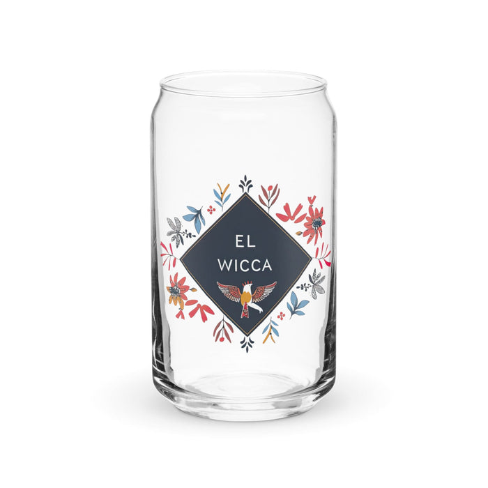 El Vivo Exclusive Art Piece Can-Shaped Glass Home Office Work Mexican Spanish Pride Gift Cup One-Of-A-Kind Calligraphy Glass | E19 Mexicada 16 oz