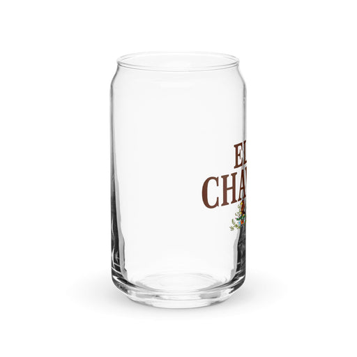 El Chavo Exclusive Art Piece Can-Shaped Glass Home Office Work Mexican Spanish Pride Gift Cup One-Of-A-Kind Calligraphy Glass | E6 Mexicada 16 oz