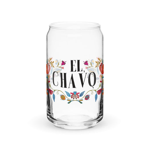 El Chavo Exclusive Art Piece Can-Shaped Glass Home Office Work Mexican Spanish Pride Gift Cup One-Of-A-Kind Calligraphy Glass | E7 Mexicada 16 oz