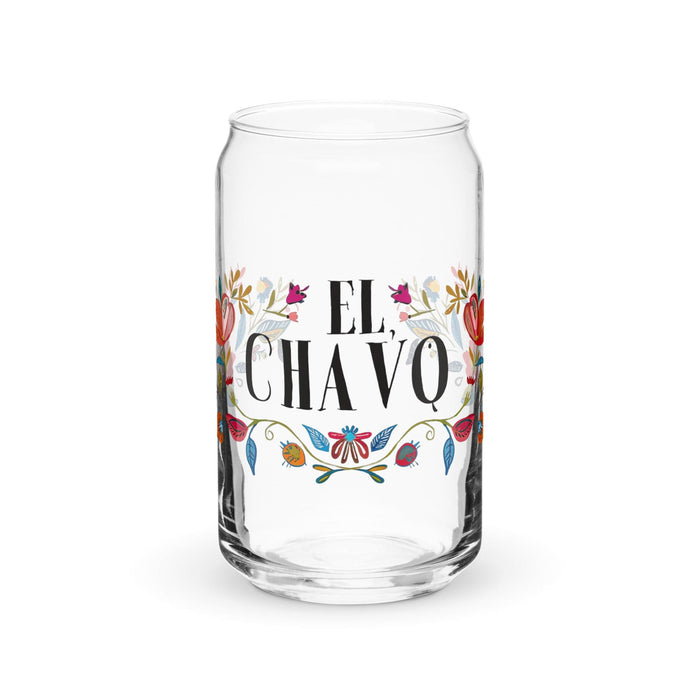 El Chavo Exclusive Art Piece Can-Shaped Glass Home Office Work Mexican Spanish Pride Gift Cup One-Of-A-Kind Calligraphy Glass | E7 Mexicada 16 oz