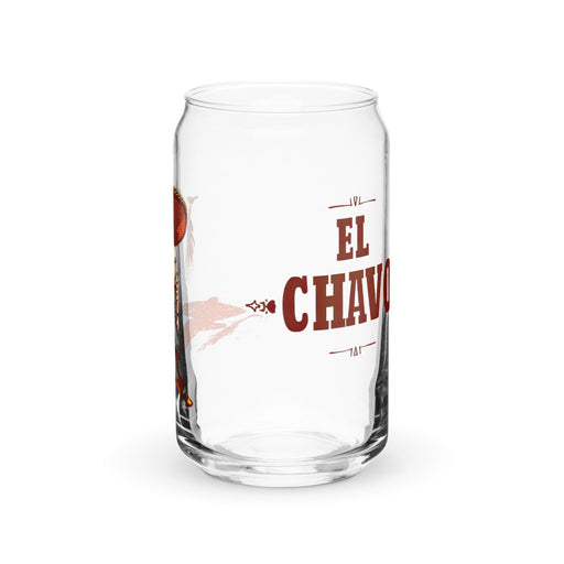 El Chavo Exclusive Art Piece Can-Shaped Glass Home Office Work Mexican Spanish Pride Gift Cup One-Of-A-Kind Calligraphy Glass | E8 Mexicada 16 oz