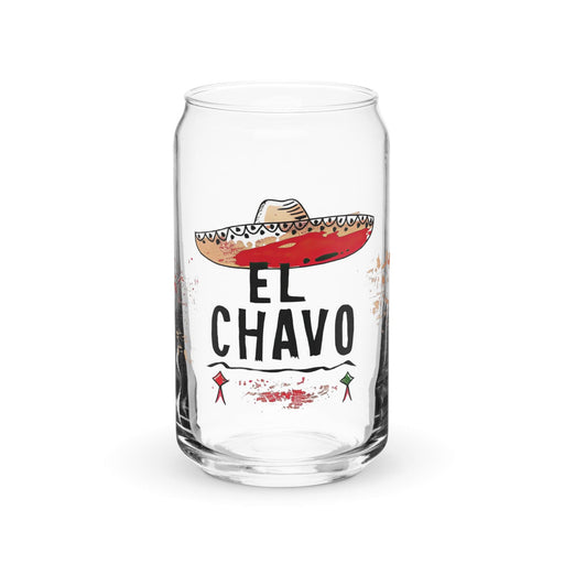 El Chavo Exclusive Art Piece Can-Shaped Glass Home Office Work Mexican Spanish Pride Gift Cup One-Of-A-Kind Calligraphy Glass | E12 Mexicada 16 oz