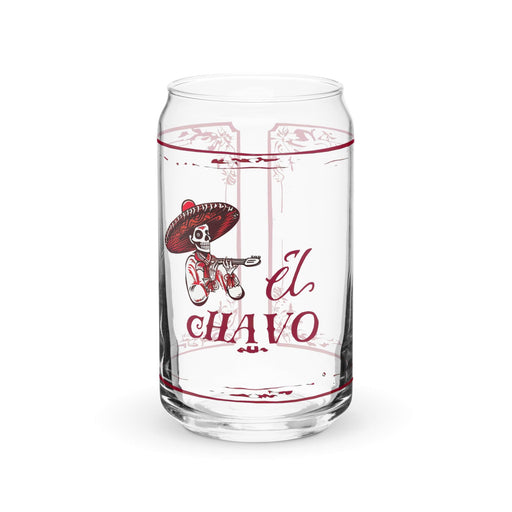 El Chavo Exclusive Art Piece Can-Shaped Glass Home Office Work Mexican Spanish Pride Gift Cup One-Of-A-Kind Calligraphy Glass | E16 Mexicada 16 oz