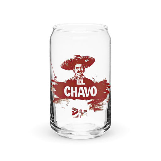 El Chavo Exclusive Art Piece Can-Shaped Glass Home Office Work Mexican Spanish Pride Gift Cup One-Of-A-Kind Calligraphy Glass | E18 Mexicada 16 oz