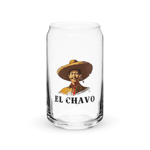 El Chavo Exclusive Art Piece Can-Shaped Glass Home Office Work Mexican Spanish Pride Gift Cup One-Of-A-Kind Calligraphy Glass | E22 Mexicada 16 oz