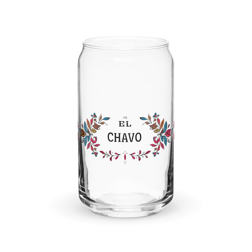 El Chavo Exclusive Art Piece Can-Shaped Glass Home Office Work Mexican Spanish Pride Gift Cup One-Of-A-Kind Calligraphy Glass | E24 Mexicada 16 oz