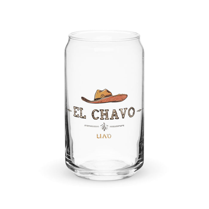 El Chavo Exclusive Art Piece Can-Shaped Glass Home Office Work Mexican Spanish Pride Gift Cup One-Of-A-Kind Calligraphy Glass | E25 Mexicada 16 oz