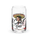 El Chef Exclusive Art Piece Can-Shaped Glass Home Office Work Mexican Spanish Pride Gift Cup One-Of-A-Kind Calligraphy Glass | E3 Mexicada 16 oz