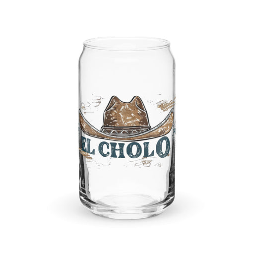 El Cholo Exclusive Art Piece Can-Shaped Glass Home Office Work Mexican Spanish Pride Gift Cup One-Of-A-Kind Calligraphy Glass | E1 Mexicada 16 oz