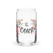 El Coach Exclusive Art Piece Can-Shaped Glass Home Office Work Mexican Spanish Pride Gift Cup One-Of-A-Kind Calligraphy Glass | E16 Mexicada 16 oz