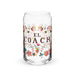 El Coach Exclusive Art Piece Can-Shaped Glass Home Office Work Mexican Spanish Pride Gift Cup One-Of-A-Kind Calligraphy Glass | E17 Mexicada 16 oz