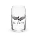 El Crow Exclusive Art Piece Can-Shaped Glass Home Office Work Mexican Spanish Pride Gift Cup One-Of-A-Kind Calligraphy Glass | E6 Mexicada 16 oz