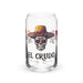 El Crudo Exclusive Art Piece Can-Shaped Glass Home Office Work Mexican Spanish Pride Gift Cup One-Of-A-Kind Calligraphy Glass | E10 Mexicada 16 oz