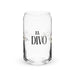 El Divo Exclusive Art Piece Can-Shaped Glass Home Office Work Mexican Spanish Pride Gift Cup One-Of-A-Kind Calligraphy Glass | E19 Mexicada 16 oz