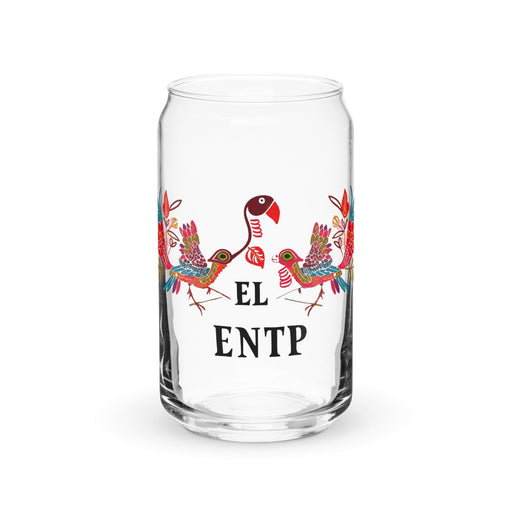 El Entp Exclusive Art Piece Can-Shaped Glass Home Office Work Mexican Spanish Pride Gift Cup One-Of-A-Kind Calligraphy Glass | E14 Mexicada 16 oz