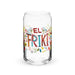 El Friki Exclusive Art Piece Can-Shaped Glass Home Office Work Mexican Spanish Pride Gift Cup One-Of-A-Kind Calligraphy Glass | E11 Mexicada 16 oz