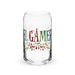 El Gamer Exclusive Art Piece Can-Shaped Glass Home Office Work Mexican Spanish Pride Gift Cup One-Of-A-Kind Calligraphy Glass | E14 Mexicada 16 oz