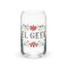 El Geek Exclusive Art Piece Can-Shaped Glass Home Office Work Mexican Spanish Pride Gift Cup One-Of-A-Kind Calligraphy Glass | E14 Mexicada 16 oz