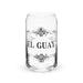 El Guay Exclusive Art Piece Can-Shaped Glass Home Office Work Mexican Spanish Pride Gift Cup One-Of-A-Kind Calligraphy Glass | E1 Mexicada 16 oz