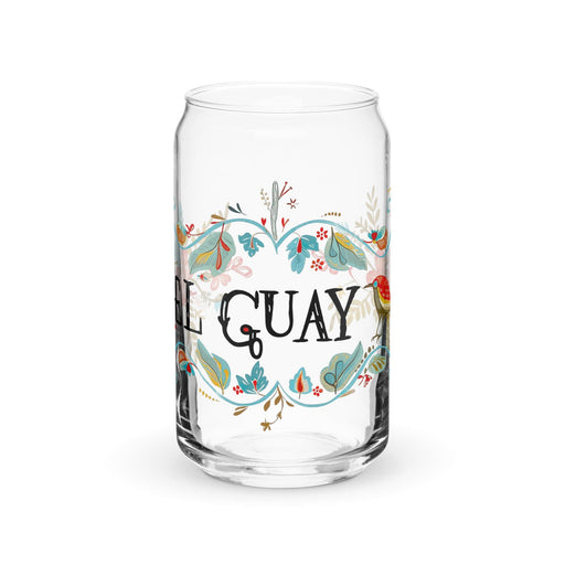 El Guay Exclusive Art Piece Can-Shaped Glass Home Office Work Mexican Spanish Pride Gift Cup One-Of-A-Kind Calligraphy Glass | E7 Mexicada 16 oz