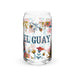 El Guay Exclusive Art Piece Can-Shaped Glass Home Office Work Mexican Spanish Pride Gift Cup One-Of-A-Kind Calligraphy Glass | E10 Mexicada 16 oz